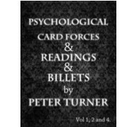 Mentalism Master Class Vol 1. 2 and 4 by Peter Turner