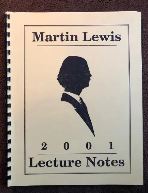 Martin Lewis 2001 Lecture Notes