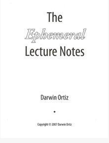 Darwin Ortiz - The Ephemeral Lecture Note