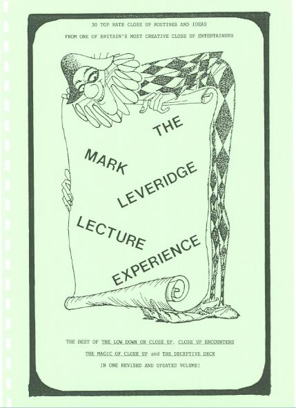 Mark Leveridge - Lecture Notes