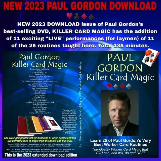 NEW for 2023 - Download Edition of Killer Card Magic by Paul Gor
