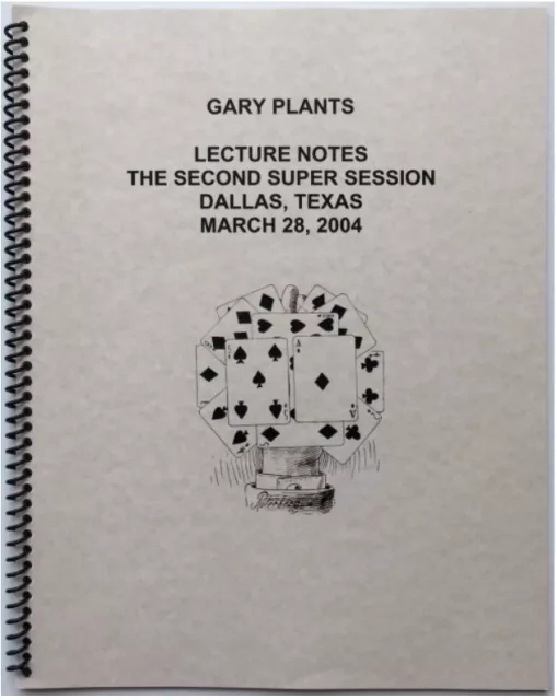Gary Plants - The Second Super Session Lecture Notes By Gary Pla
