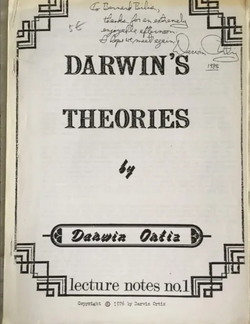 Darwin’s Theories by Darwin Ortiz (Lecture Notes No 1)