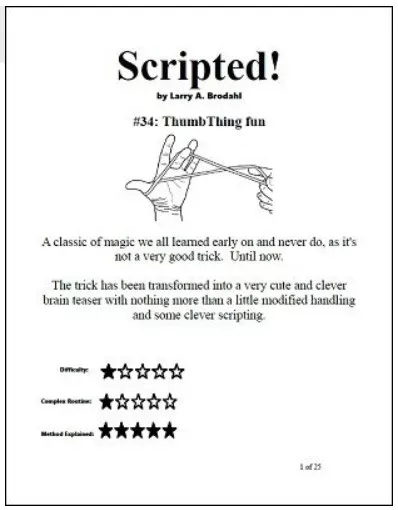 Scripted #34: Thumb Thing Fun by Larry Brodahl