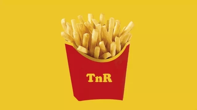 Fries 'N' r (torn & restored card) by Raphael Macho