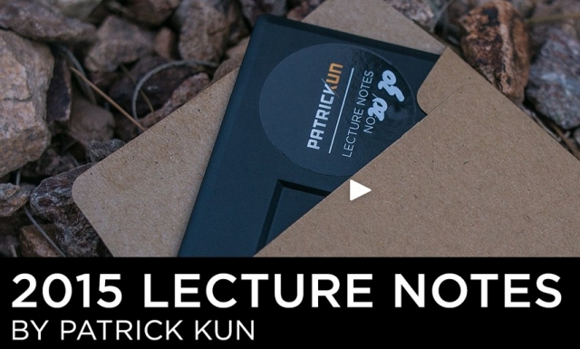 LECTURE NOTES 2015 | LIMITED EDITION By Patrick Kun