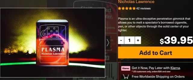 PLASMA by Nicholas Lawrence (online instructions only)
