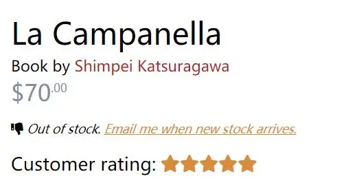 La Campanella Book by Shimpei Katsuragawa