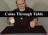 Coins Through Table by Dean Dill