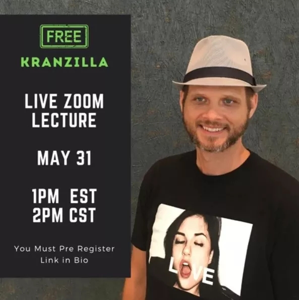 Nathan Kranzo May 31st ZOOM Lecture