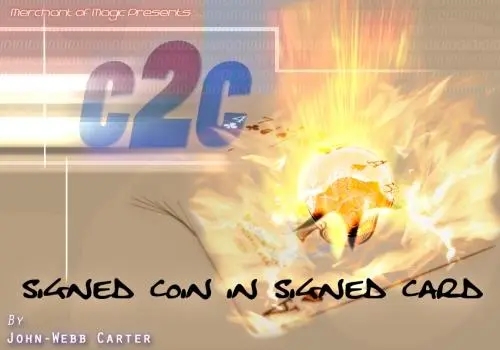 C2C - SIGNED COIN IN SIGNED CARD - INSTANT DOWNLOAD