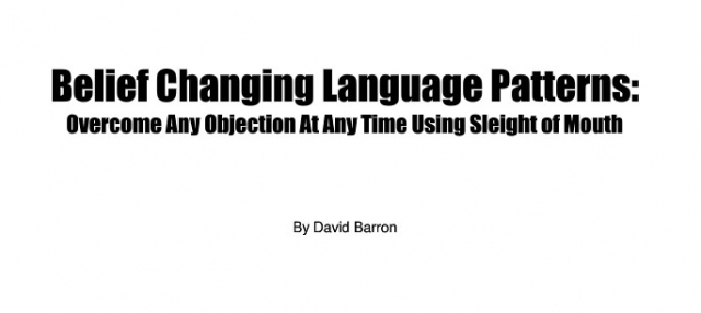 Belief changing language patterns by David Barron - Click Image to Close