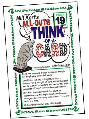 Ron Bauer - 19 All Outs Think of a Card - Click Image to Close