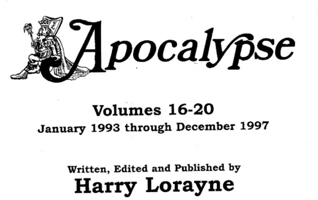 Harry Lorayne - Apocalypse Volumes(16-20) - Click Image to Close