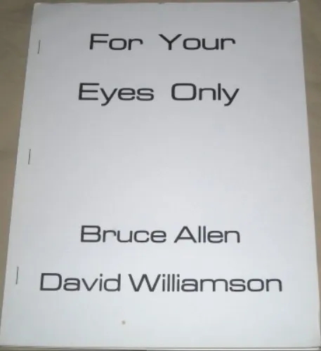 For Your Eyes Only by David Williamson & Bruce Allen