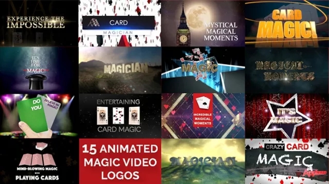 15 Magic Video Logos for Magicians by Wolfgang Riebe mixed media - Click Image to Close