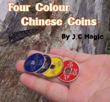 Four Colour Chinese Coins by J.C Magic - Click Image to Close
