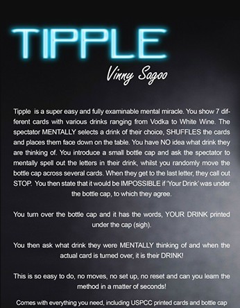 TIPPLE by Vinny Sagoo - Click Image to Close