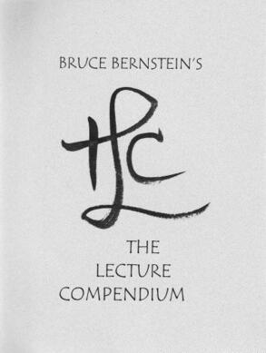 Bruce Bernstein - The Lecture Compendium - Click Image to Close