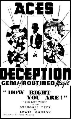 Aces in Deception or "How Right You Are" by Lewis Ganson - Click Image to Close