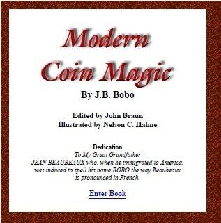 JB Bobo - Modern Coin Magic - Click Image to Close
