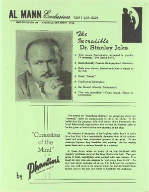 Al Mann - The Incredible Dr Stanley Jaks - Click Image to Close