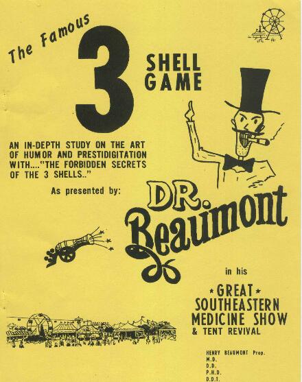 Dr. Beaumont - 3 shell game - Click Image to Close