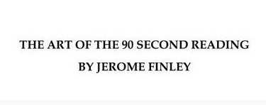 Jerome Finley - Art of the 90 Second Reading - Click Image to Close