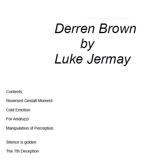 Derren Brown By Luke Jermay