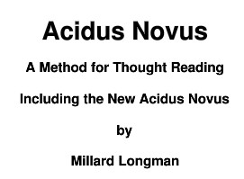 Al Mann - Acidus Novus (Plus included) - Click Image to Close