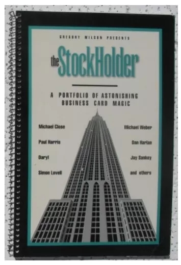 THE STOCKHOLDER By GREGORY WILSON AND CHRIS SMITH - Click Image to Close