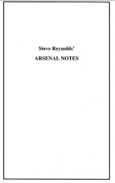 Arsenal Notes by Steve Reynolds - Click Image to Close