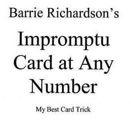 Barrie Richardson - Impromptu Card At Any Number - Click Image to Close