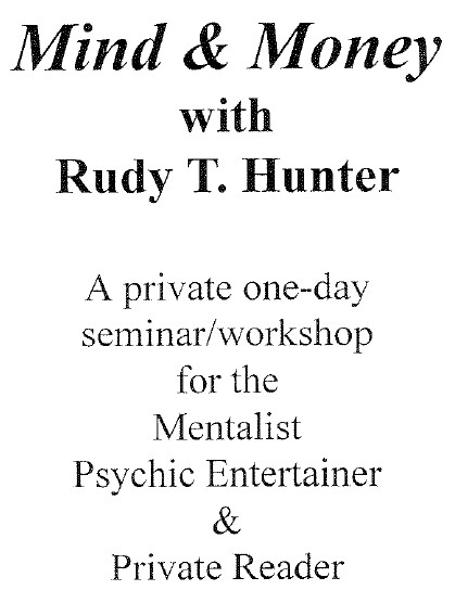 Rudy Hunter - Mind and Money - Click Image to Close