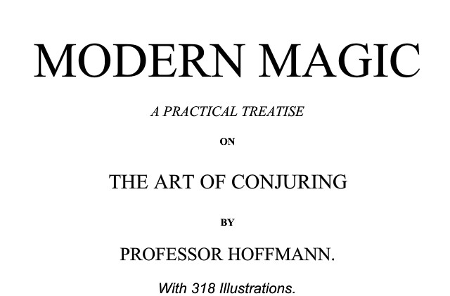 Professor Hoffman Modern Magic - Click Image to Close
