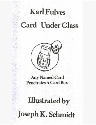 Karl Fulves - Card Under Glass - Click Image to Close