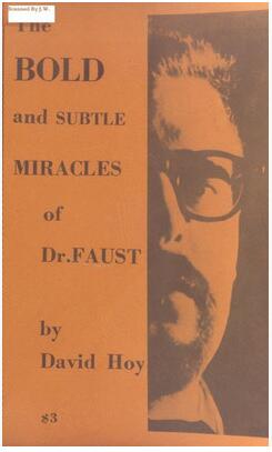 David Hoy - The Bold and Subtle Miracles of Dr. Faust - Click Image to Close