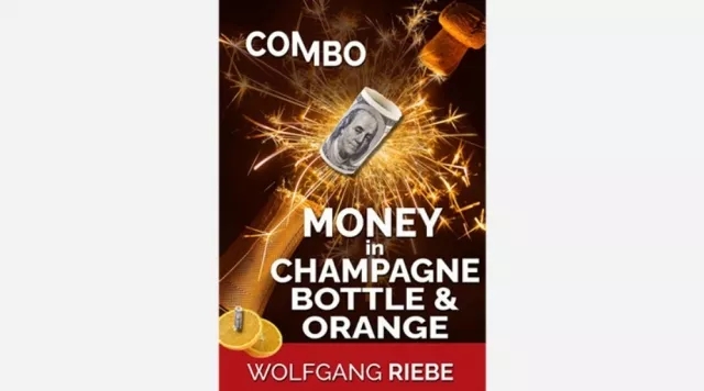 Money in Champagne Bottle & Orange by Wolfgang Riebe