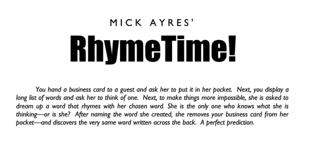 Mick Ayres - RhymeTime - Click Image to Close