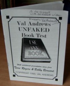 Unfaked Book Test by Val ANDREWS - Click Image to Close