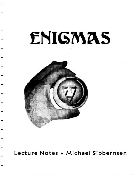 Michael Sibbernsen - Enigmas - Click Image to Close