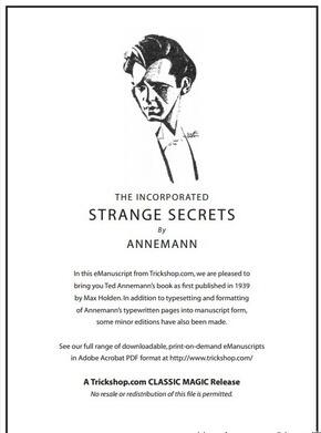 Annemann - Strange Secrets - Click Image to Close