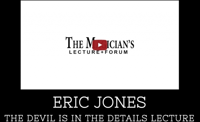 Eric Jones Las Vegas Live Magic Lecture December 2016 (DL) - Click Image to Close