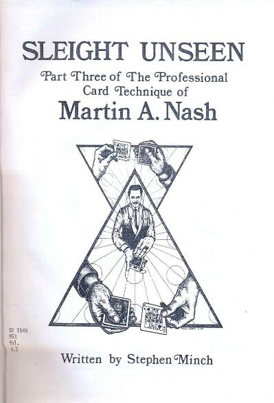 Martin A. Nash - Sleight Unseen - Click Image to Close