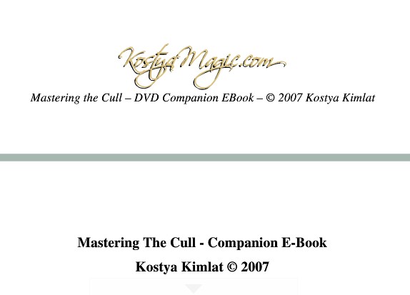 Kostya Kimlat - Mastering the Cull - Click Image to Close