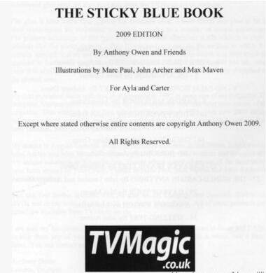 Anthony Owen - The Sticky Blue Book - Click Image to Close