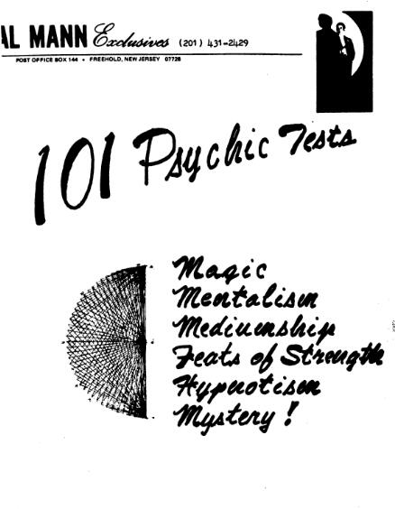 Al Mann - 101 Psychic Tests - Click Image to Close