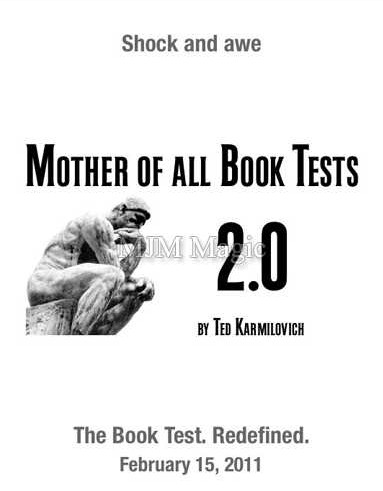 Mother Of All Book Tests 2.0 by Ted Karmilovitch (MOABT 2.0) (TH - Click Image to Close
