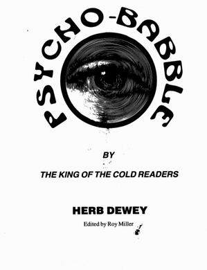 Herb Dewey - Psycho-Babble - Click Image to Close