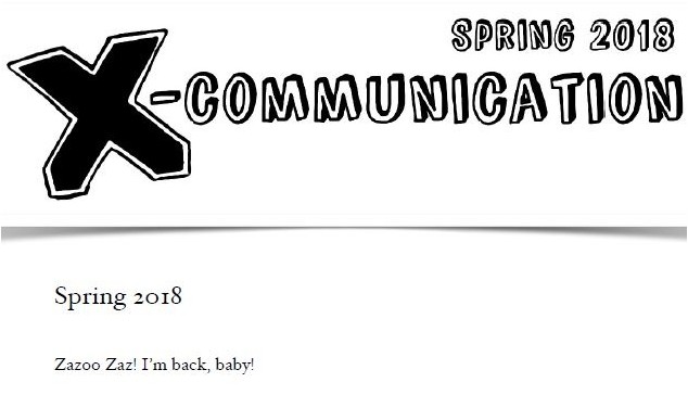 The Jerx – X-Communication Spring Issue 2018 by Andy Jerx - Click Image to Close